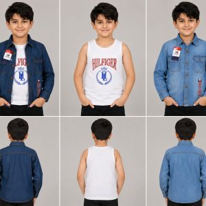 Denim Shirt with Cotton Jersey Inner